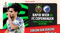 Jadwal pertandingan Liga Konferensi Eropa 2024/25 antara Rapid Wien vs Copenhagen pada matchweek 6 di Vidio pekan ini. (sum. doc. vidio.com)