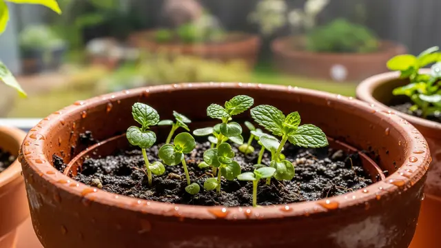 Bibit Tanaman Mint di Pot Kecil