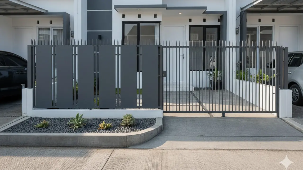 Model Pagar Baja Ringan untuk Rumah Tipe Kecil, Minimalis, Hemat Ruang, dan Estetik