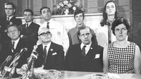 Konferensi pers setelah transplantasi jantung pertama di Inggris pada tahun 1968. (bhf.org.uk)