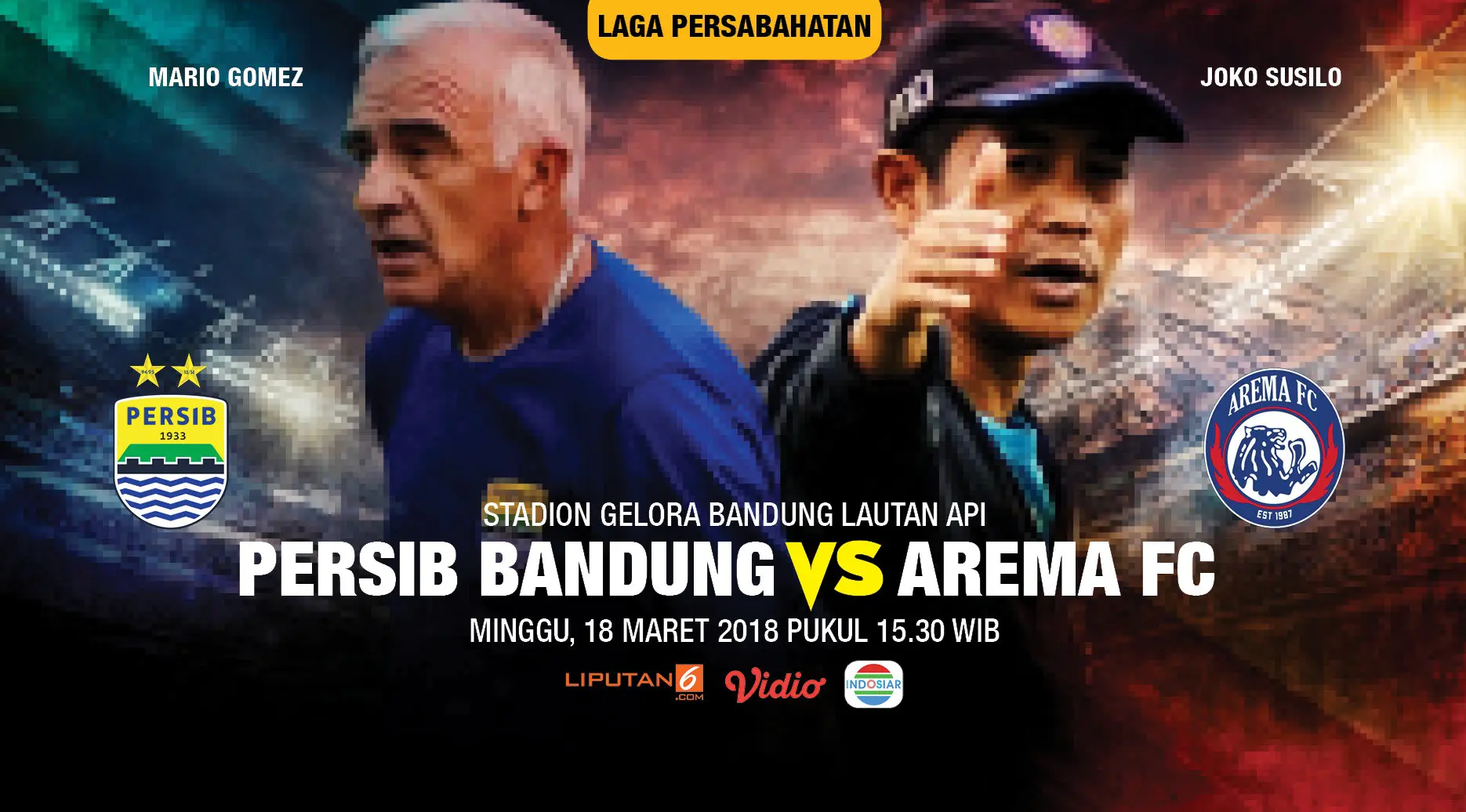 Persib Bandung Vs Arema FC (Liputan6.com/Trie yas)