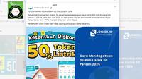 Penelusuran klaim link pendaftaran diskon tarif listrik insentif kenaikan PPN 12 persen.