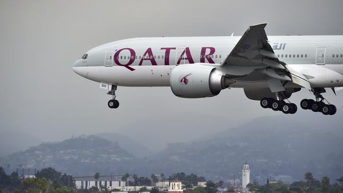 Qatar Airways jalin kerja sama jangka panjang dengan FIFA. (FREDERIC J. BROWN / AFP)