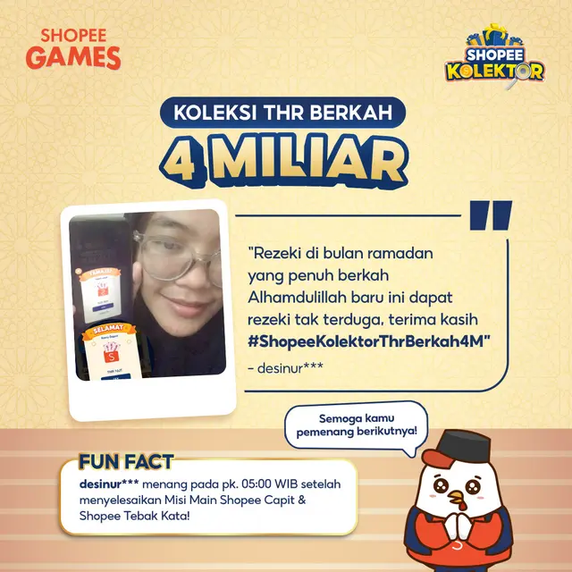 Pemenang Shopee Kolektor.