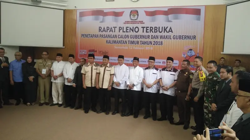 Penetapan pasangan calon peserta pemilihan Gubernur dan Wakil Gubernur Kaltim.