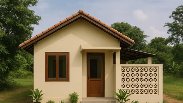 Model Rumah Sederhana di Desa dengan Roster Estetik