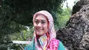 Model sekaligus aktris Adhitya Putri kini tampil lebih islami dengan berhijab. (Galih W. Satria/Bintang.com)