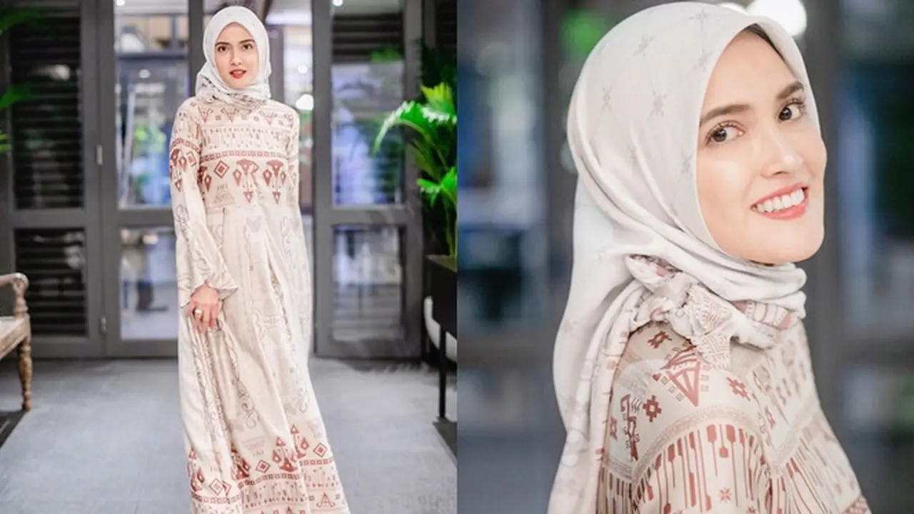 Cantiknya Shandy Aulia dalam balutan hijab dan gamis