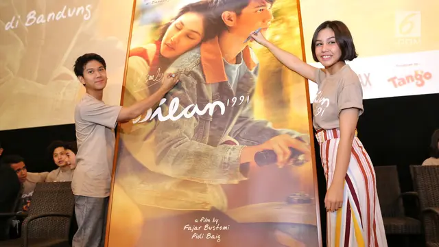 Kekompakan Iqbaal dan Vanesha Saat Rilis Trailer Film Dilan 1991