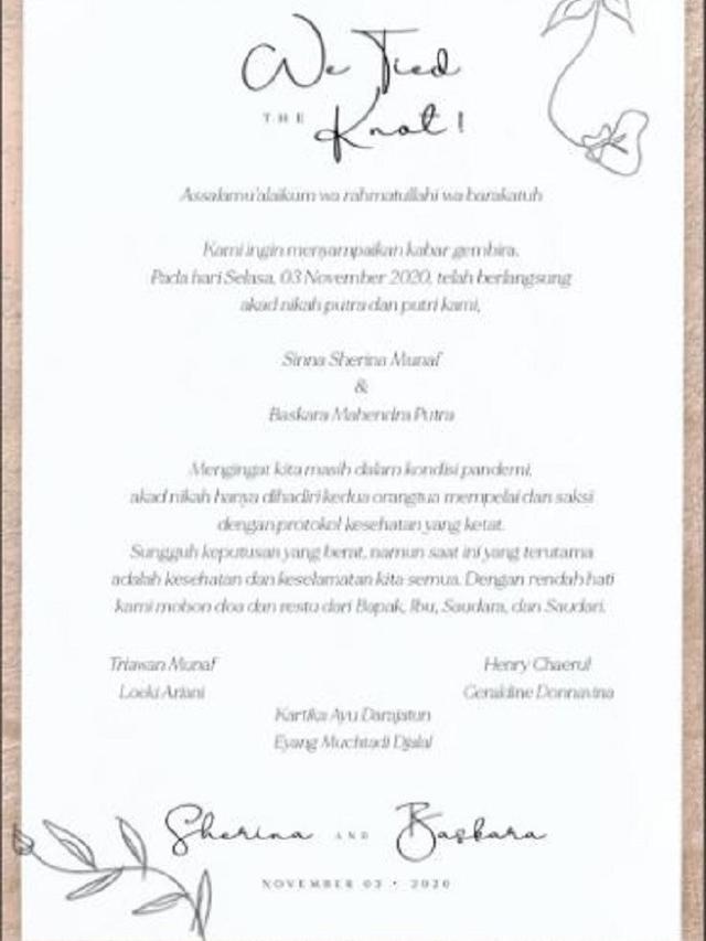 Sah, Sherina Munaf Gelar Pernikahan Sederhana dengan ...