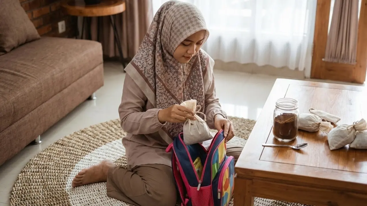 Menghilangkan Bau Apek di Tas Sekolah Anak