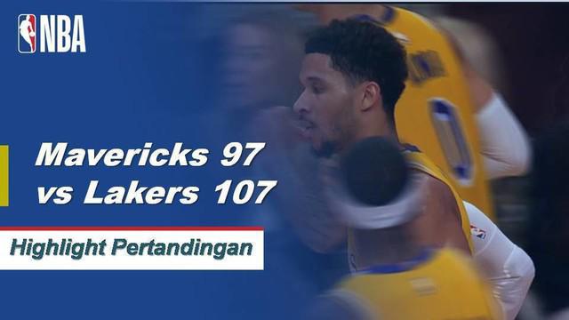 Brandon Ingram mencetak 29 poin untuk memimpin Los Angeles ketika Lakers mengalahkan Mavericks 107 - 97.