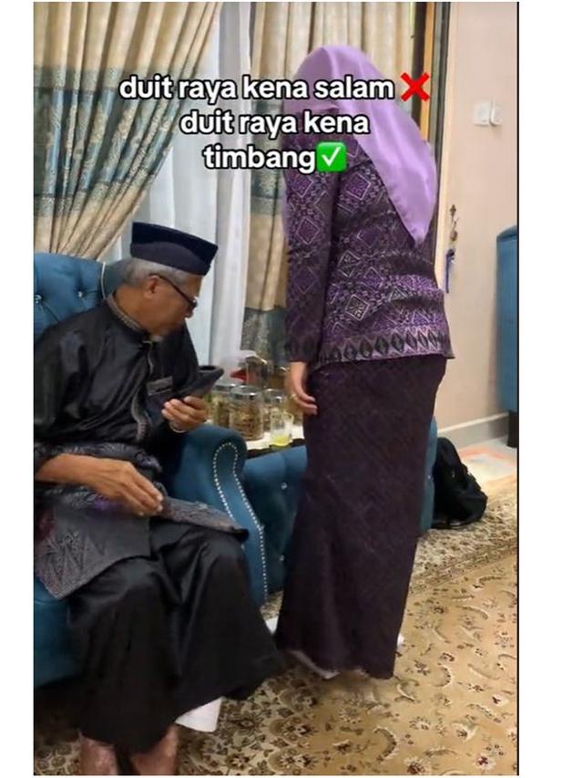 Cara Unik Kakek Beri Uang THR ke Cucu, Berat Badan Turun 1 Kg Dapat Rp84 Ribu