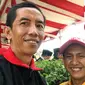 Jokowi KW memperingati Hari Pahlawan. (Liputan6.com/Dian Kurniawan)