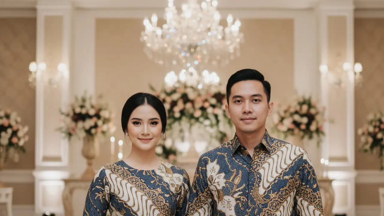 Model Gamis Batik Couple yang Elegan
