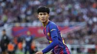 Dro Fernandez dari Barcelona saat pertandingan La Liga Spanyol antara FC Barcelona dan Real Sociedad di Stadion Olimpiade Lluis Companys di Barcelona, ​​Spanyol, Minggu, 28 September 2025. (AP Photo/Joan Monfort)