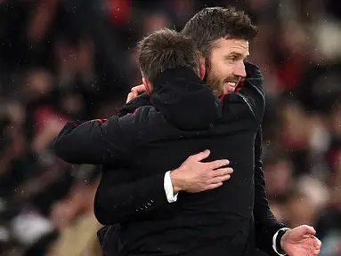 Usai 3 laga menjadi caretaker Manchester United, Michael Carrick akhirnya memutuskan meninggalkan Old Trafford usai kemenangan 3-2 atas Arsenal, Kamis (2/12/2021). Berikut perjalanan karier sosok dengan julukan Havoc yang dimulai bersama West Ham United. (AFP/Oli Scarff)