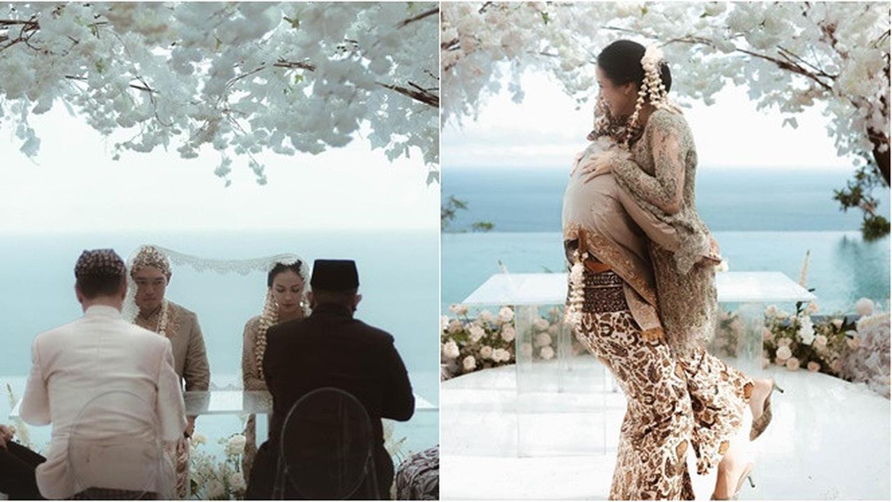 7 Momen Pernikahan Estelle Linden di Bali, Romantis dengan Pemandangan Laut