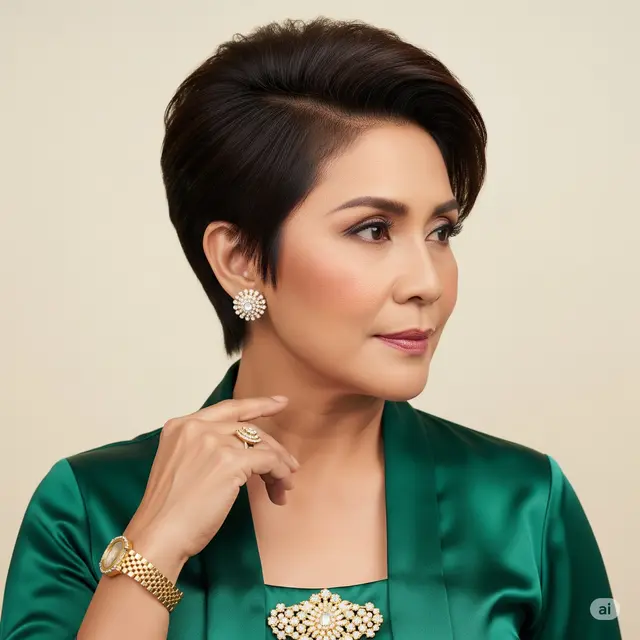 Model Rambut Wanita Paruh Baya agar Terlihat Elegan. Foto: Gemini