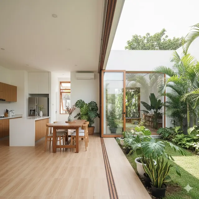 Konsep Open Space dengan Pintu Geser Raksasa