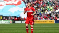 Sejak dilepas MU ke Chicago Maret 2017 lalu, Bastian Schweinsteiger berperan penting dalam membawa perubahan klub di papan klasemen.(Dylan Buell / GETTY IMAGES NORTH AMERICA / AFP)