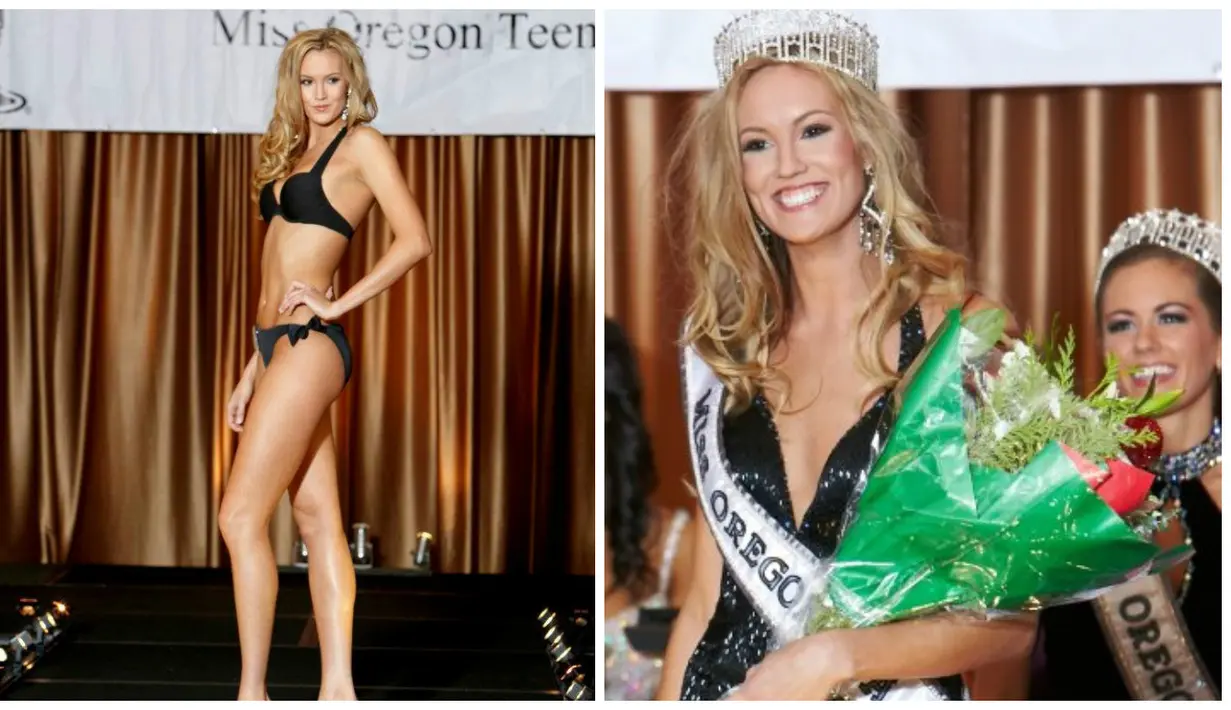 Alaina Bergsma saat memenangi kontes kecantikan Miss Oregon 2012. (Foto/Facebook/www.volleyballdrills.tv)