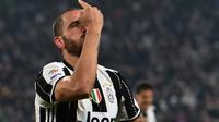 Bek Juventus asal Italia, Leonardo Bonucci. (AFP/Giuseppe Cacace)