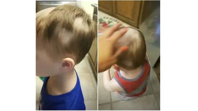 Anak Ini Cukur Rambutnya Sendiri dan Adik Perempuannya, Hasilnya Bikin Geleng Kepala