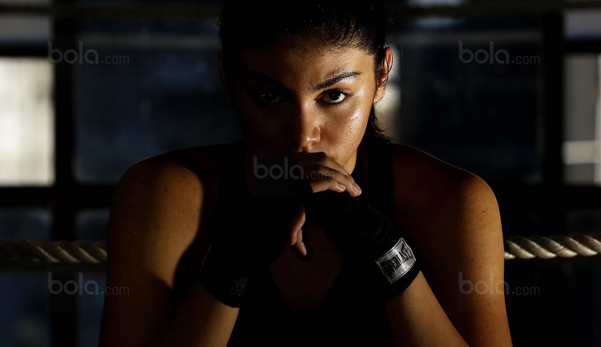 Jihane Almira Chedid adalah model sekaligus artis yang membintangi beberapa sinetron di Indonesia.(Bola.com/M Iqbal Ichsan)