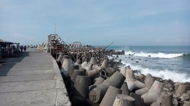 spot foto di pantai Glagah