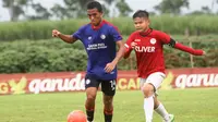 Uji coba antara Safin Pati Football Academy (SPFA) melawan Timnas Pelajar Indonesia U-16 di lapangan Gelora Soekarno, Pati, Jumat (11/12/2020). (Dok SPFA)