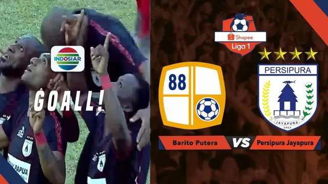 Berita video momen gol indah Tibo (Titus Bonai) dengan tendangan bebas untuk Persipura Jayapura saat menghadapi Barito Putera dalam lanjutan Shopee Liga 1 2019, Jumat (23/8/2019).