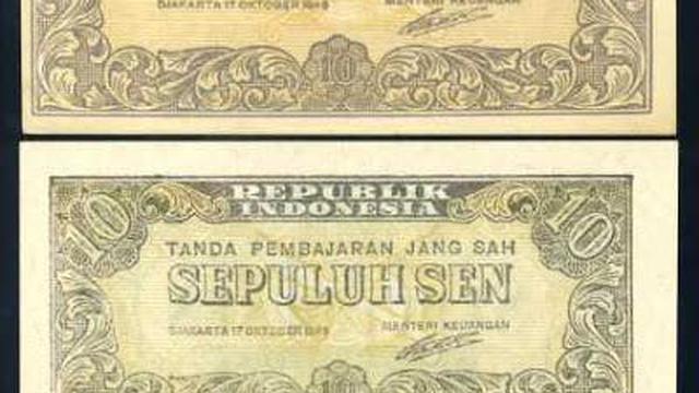 Penampakan Beberapa Pecahan Uang Pertama RI