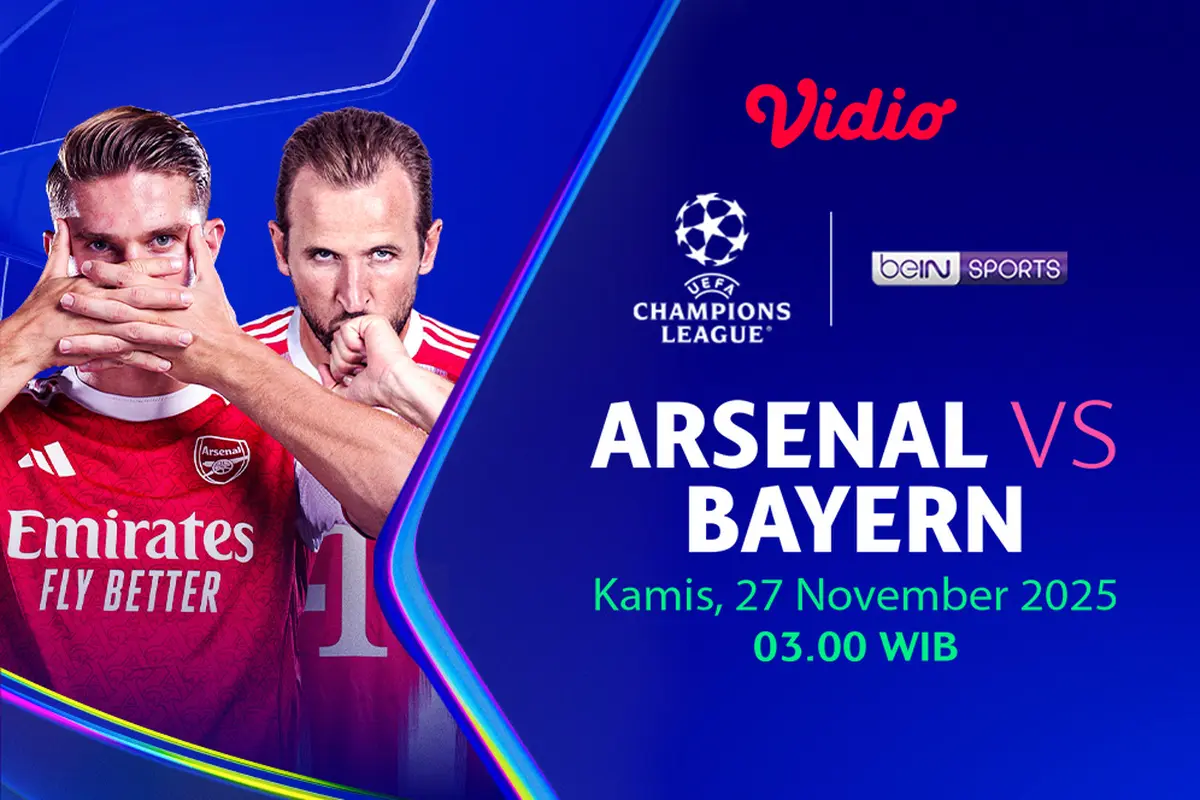 Saksikan Liga Champions Arsenal vs Bayern eksklusif di Vidio. (dok. vidio.com)