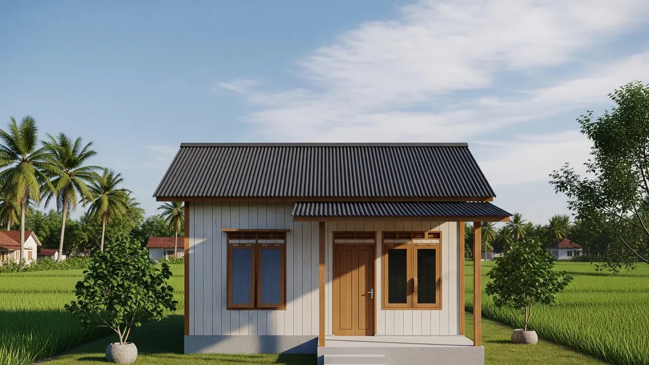 9 Model Rumah 1 Lantai Biaya Rp30 Juta di Desa, Strategi Hemat dan Desain Simple