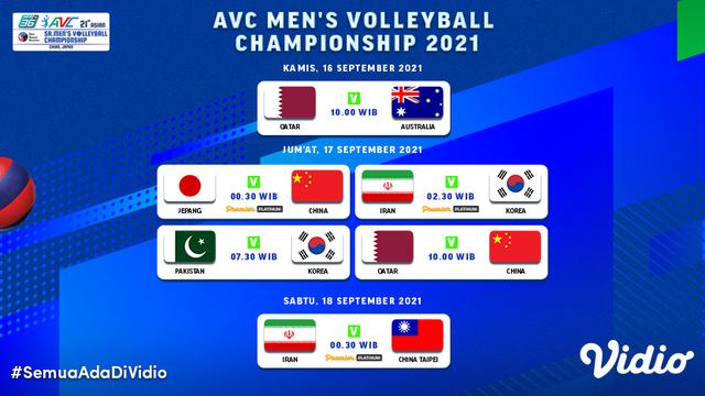 Link Live Streaming Asian Men's Volleyball Championship 2021 Pekan Ini, 16-18 September 2021