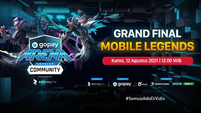Link Live Streaming Grand Final GoPay Arena Level Up Community Mobile Legends Bang Bang di Vidio, Kamis 12 Agustus 2021