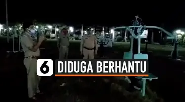 DIDUGA BERHANTU, ALAT OLAHRAGA DI TAMAN BERGERAK SENDIRI