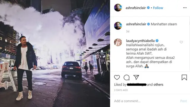 Unggahan terakhir Ashraf Sinclair (Instagram/ ashrafsinclair)