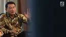 Kepala Staf Presiden Moeldoko saat wawancara dengan KLY di Jakarta, Rabu (16/1). Dalam wawancara tersebut Moeldoko memaparkan kinerja kerja pemerintahan Jokowi-JK hingga saat ini. (Liputan6.com/Angga Yuniar)