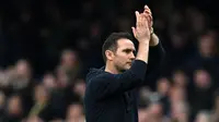 Pelatih Everton ini merupakan sosok gelandang jenius di masanya. Semasa membela Chelsea sebagai pemain, Lampard telah mempersembahkan 13 trofi termasuk tiga gelar Premier League dan satu trofi Liga Champions. (AFP/Paul Ellis)