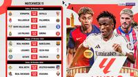 Jadwal siaran langsung pertandingan La Liga 2024/25 pada matchweek ke 11 di Vidio. (sum. doc. vidio.com)