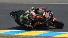 Pembalap Yamaha Tech 3, Johann Zarco, gagal finis setelah terjatuh pada MotoGP Prancis di Sirkuit Le Mans, Minggu (20/5/2018). (Twitter/Yamaha Tech 3)