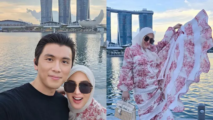 Terlihat Lincah, Syahrini Tampil Jadi Bumil Fancy Feminine Saat Temani Reino Barack Olahraga