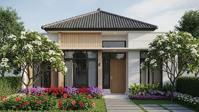 Desain Rumah Asri dengan Nuansa Pedesaan