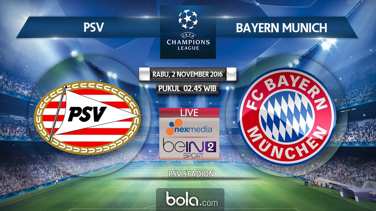 Liga Champions_PSV Vs Bayern Munich (Bola.com/Adreanus Titus)