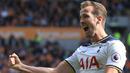 4. Harry Kane - Sulit terealisasi karena harganya sekitar 200 juta poundsterling, namun jika terjadi lini depan MU akan mematikan. Baru berusia 23 tahun, Kane sudah dua kali berturut-turut menjadi top scorer Liga Inggris. (AFP/Lindsey Parnaby)
