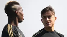 Dua pemain kunci Juventus, Paul Pogba (kiri) dan Paulo Dybala (kanan). (AFP/Marco Bertorello)