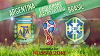 Kualifikasi Piala Dunia 2018 Zona Amerika Selatan: Argentina vs Brasil (Bola.com/Samsul Hadi)