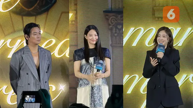 Penampilan pemeran The Remarried Empress: Shim Min-a, Ju Ji-hoon, dan Lee Se-young di Disney Original Preview 2025, Kamis (13/11/2025)